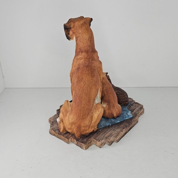 Border Fine Arts Boxer Dog Family Statue By Margaret Turner Limited 328/950 - Picture 9 of 10